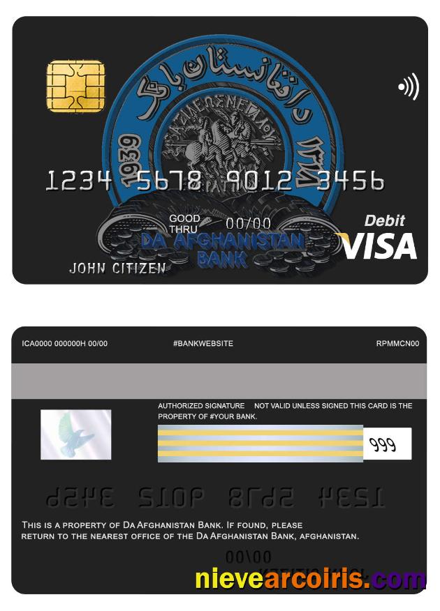 Afghanistan Da bank visa card